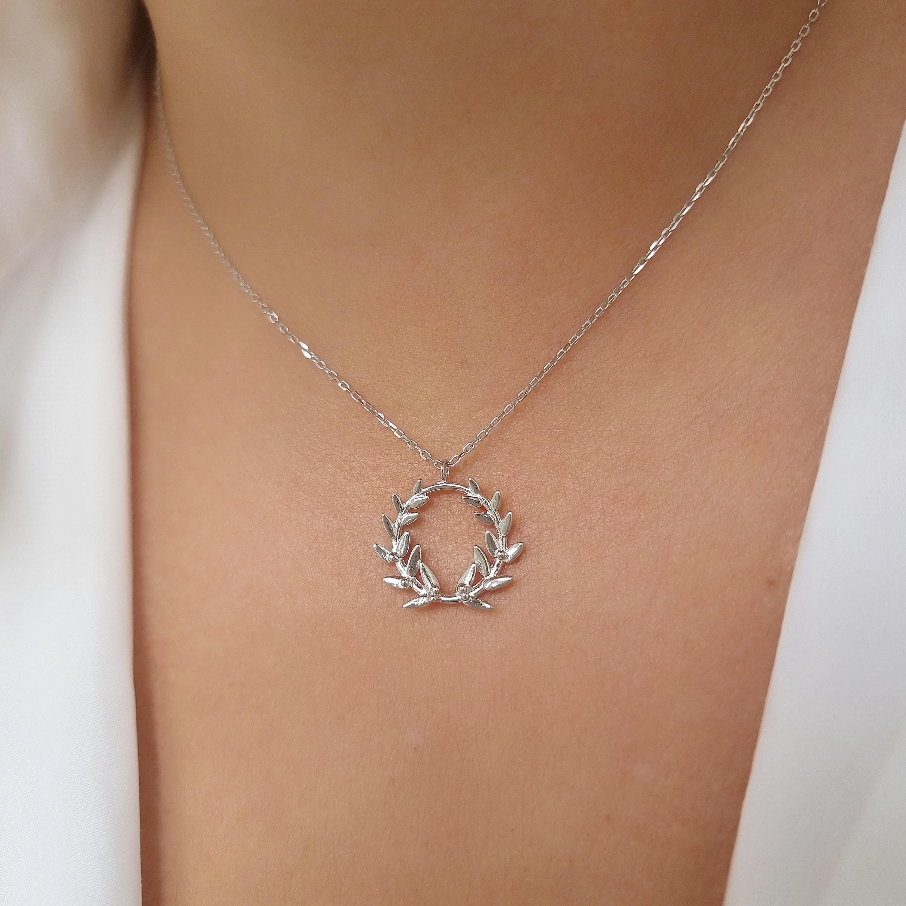 アクセサリー Laurel Wreath Necklace Laurel Wreath Necklace, Greek Mythology Jewelry, Hellenic - Etsy