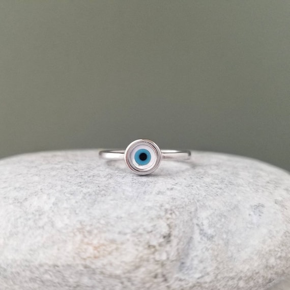 Evil Eye Ring With Name Engraving – Stakora