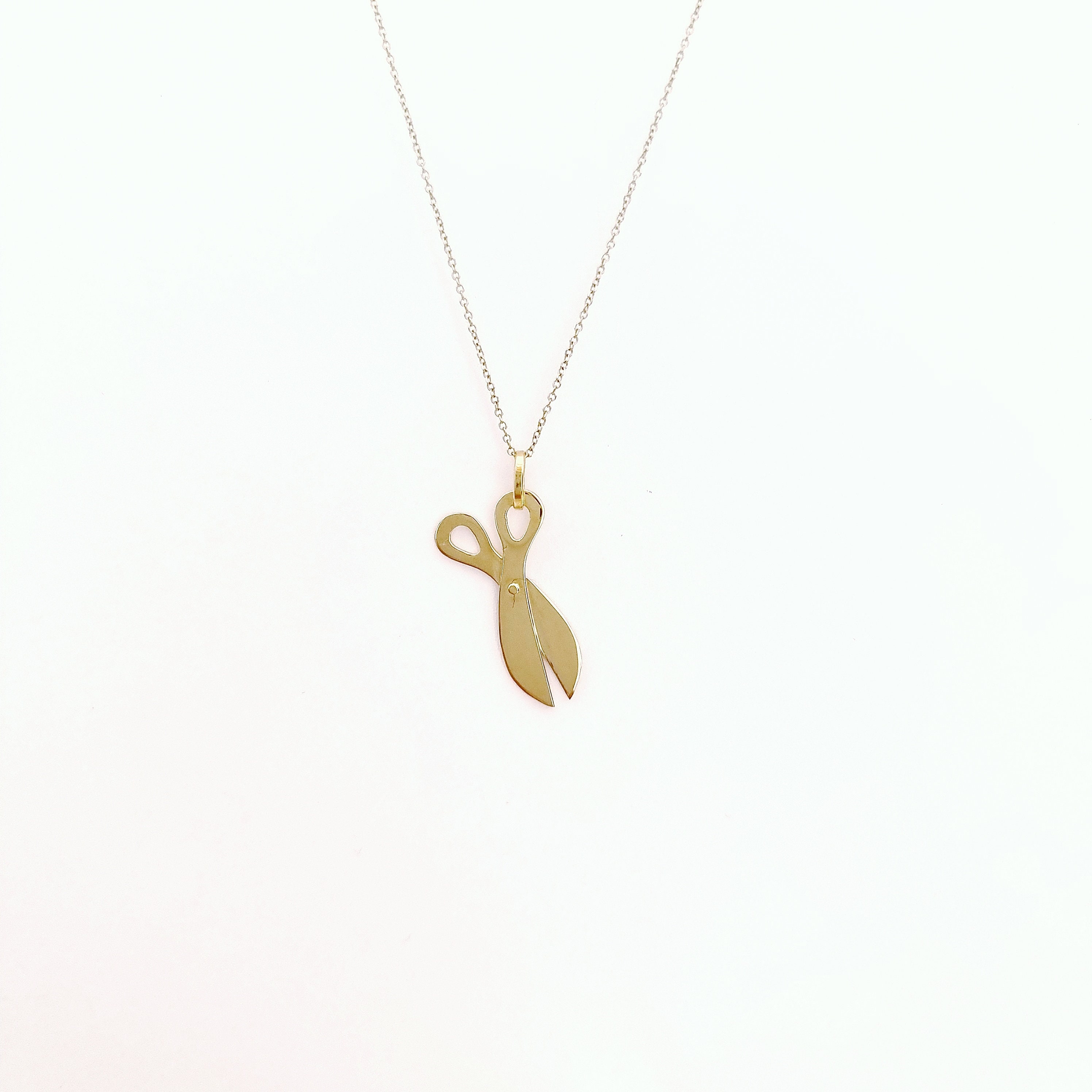 14K Gold Hairdresser Barber Scissor Pendant. 14K Yellow Solid Gold. No Chain. Moving Scissor. Hairdresser Barber Charm. Free Engraving. Etsy Canada
