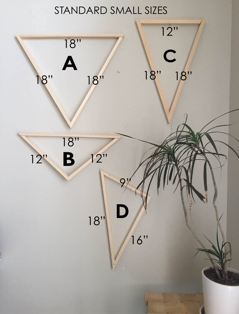 SMALL STYLE A Triangle Frame Hanging made to order Etsy
