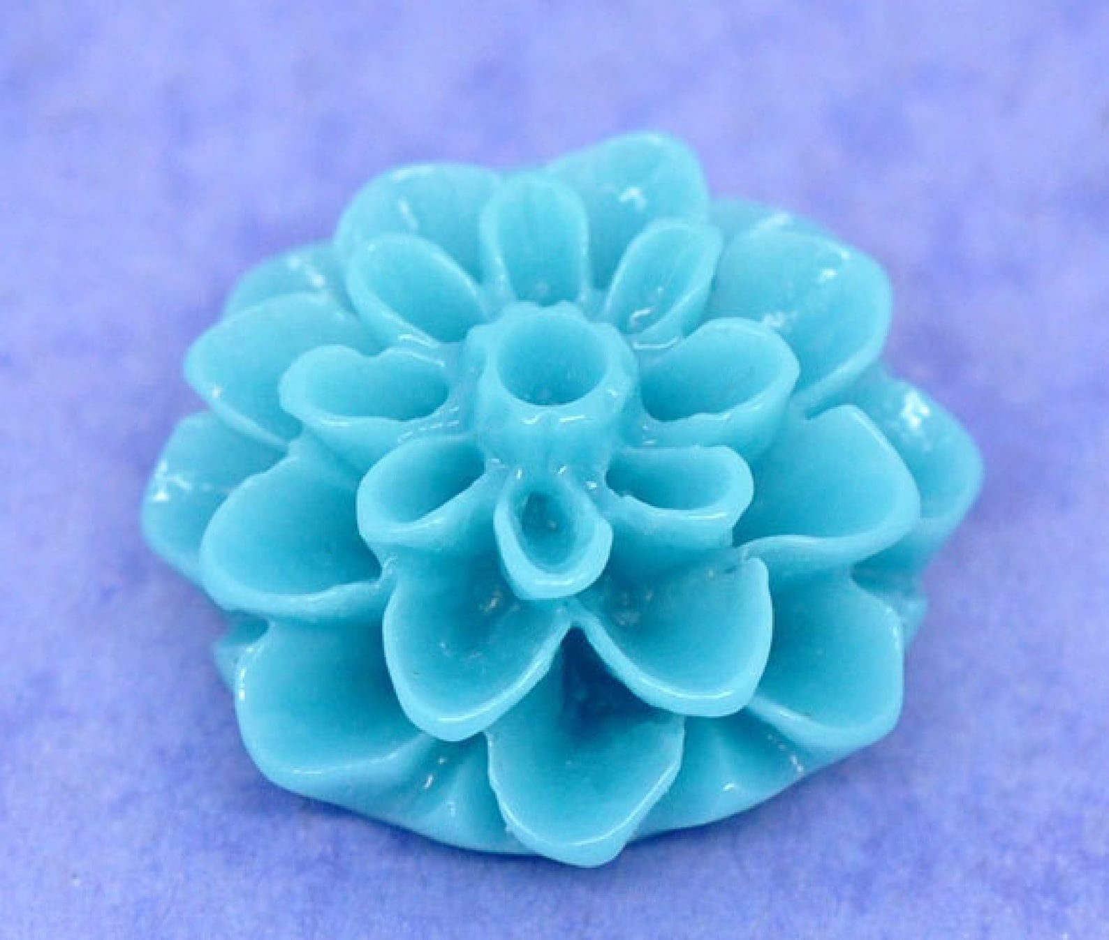 16mm Turquoise Dahlia Cabochons Resin Flat Back Flowers 16mm Etsy