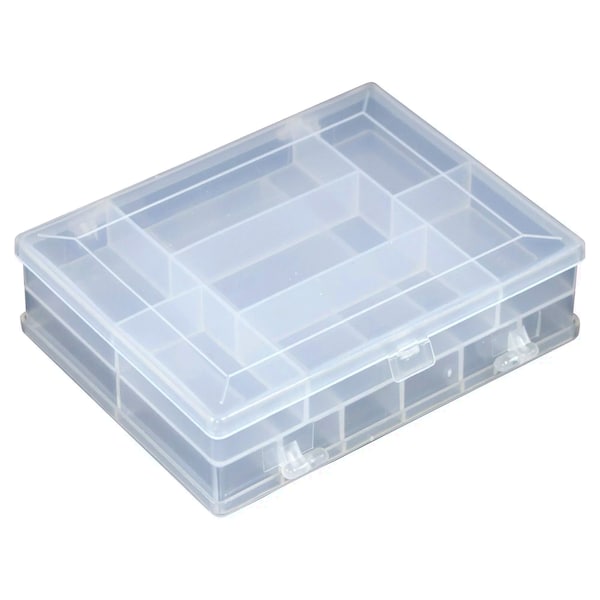 Double Sided Compartment Clear Plastic Bead Storage Box, Craft Storage Container, Divided Compartment Storage, Craft Bead/Findings Container