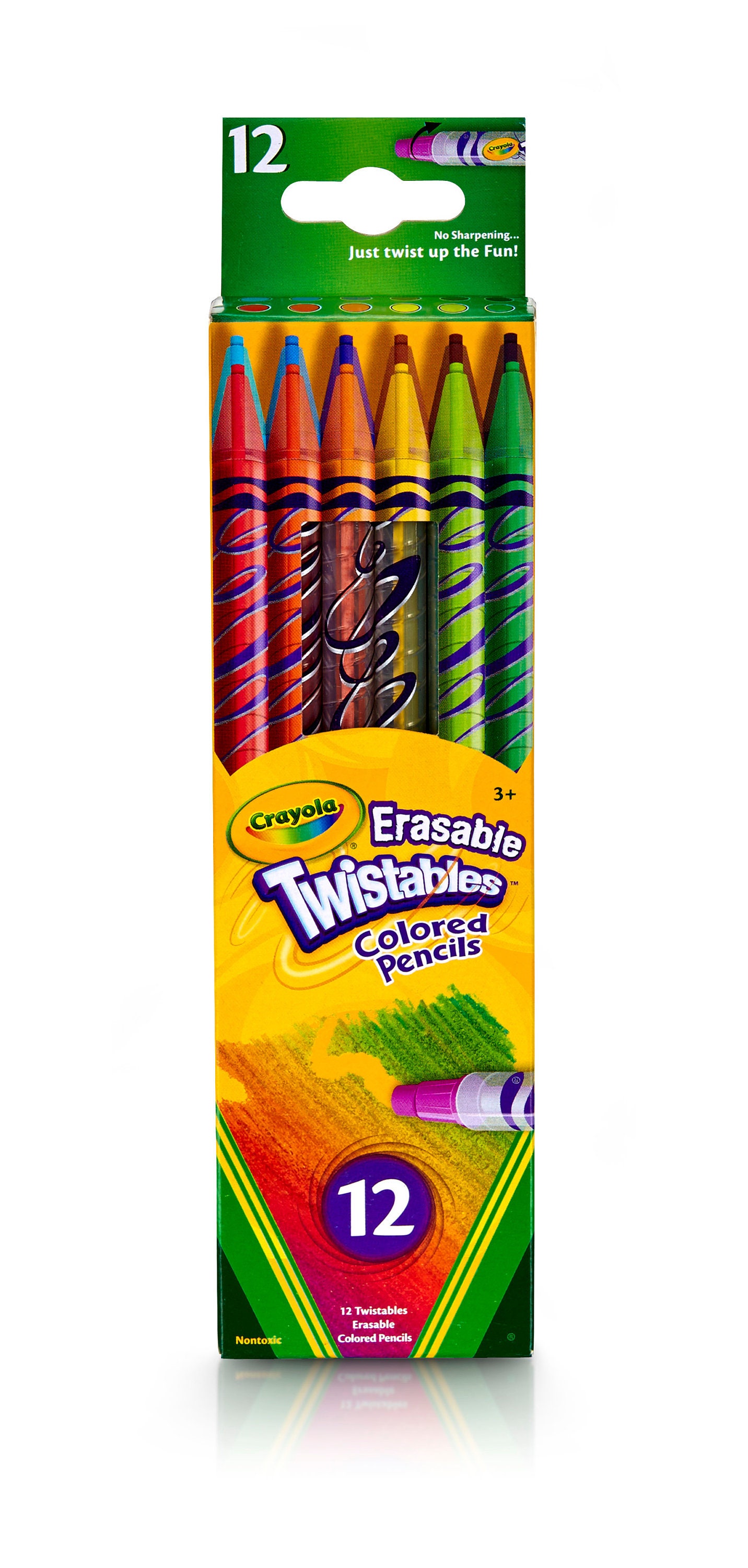 Crayola Twistables Colored Pencil Set, 12colors, Ready to Ship, No