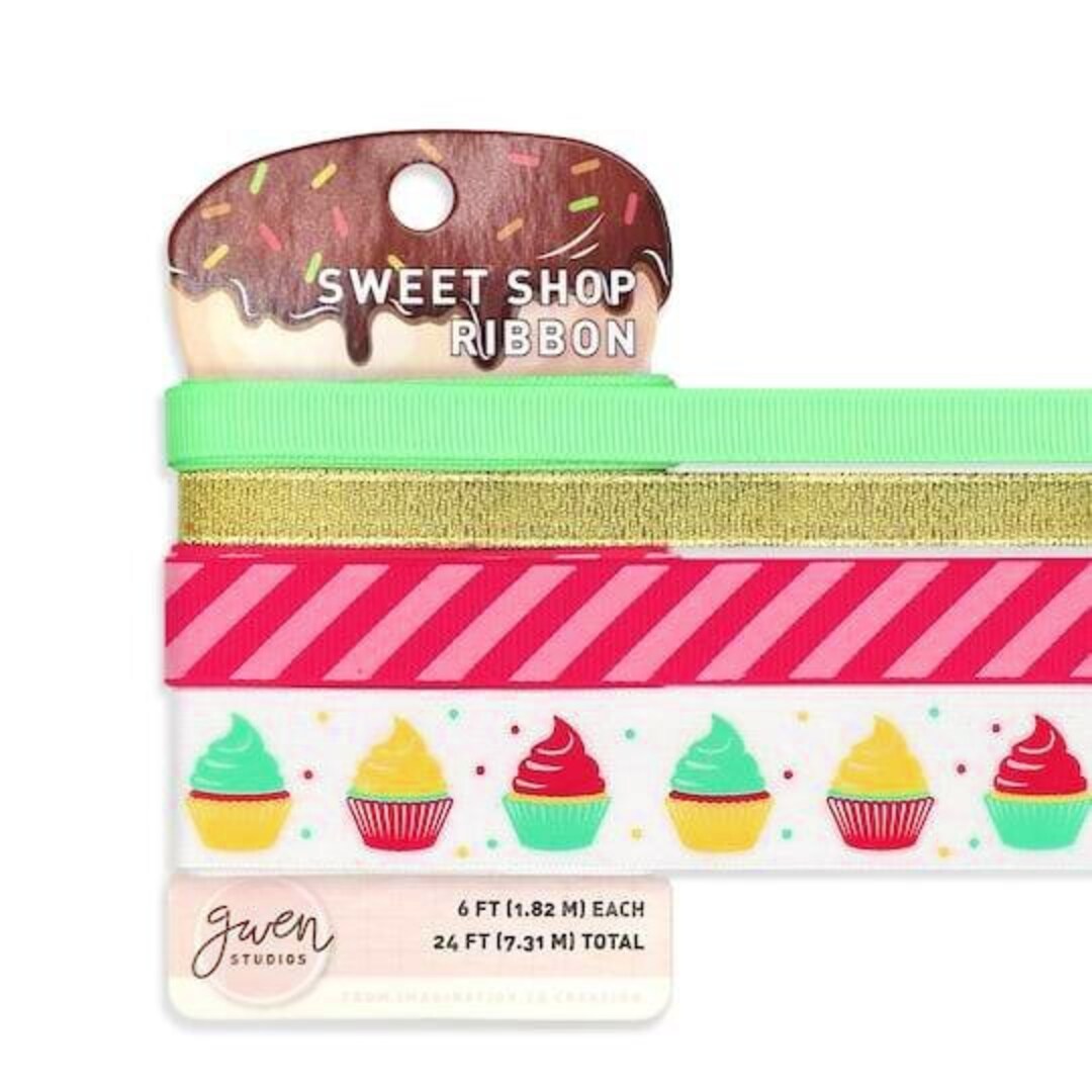 Small Sweets Ribbon 4 Pk Sweet Shop Ribbon From Gwen Studios, 100% Polyester Grosgrain and ...