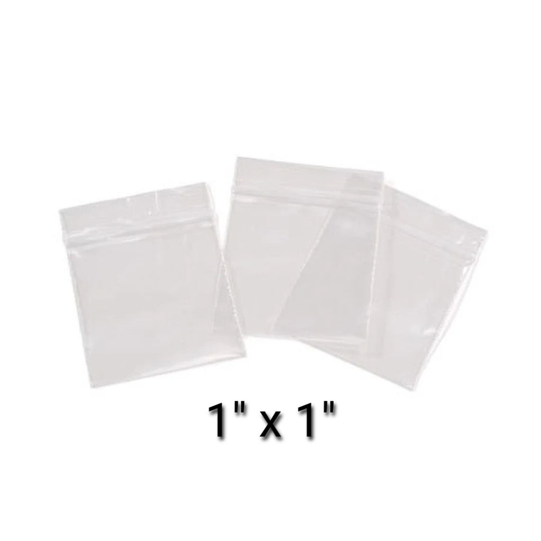 1x1 Reclosable Plastic Bags, Small Ziplock Bags, 100 Piece Package