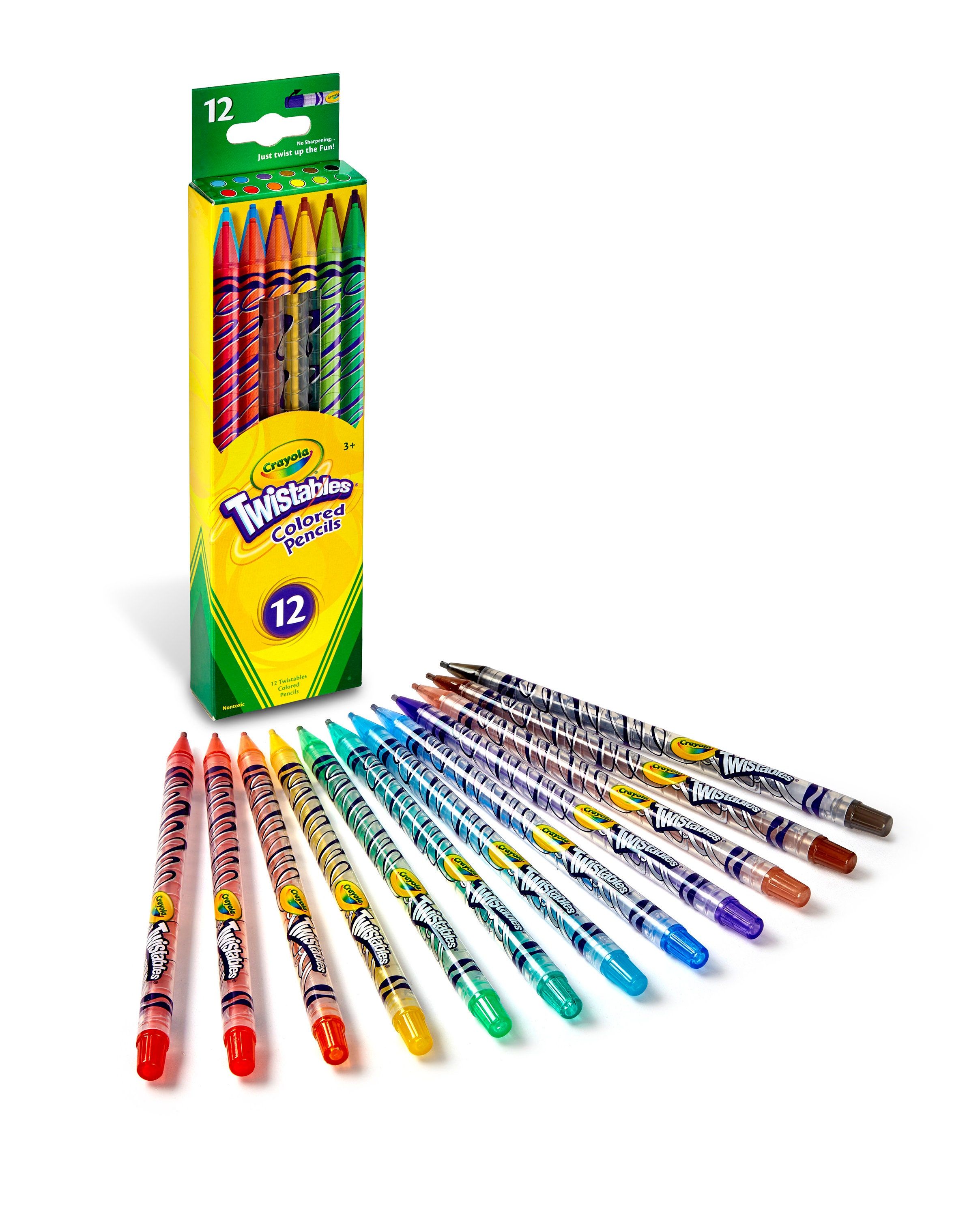 Art & Craft - Texta Zoom Twist Crayons Metallic Colours Pack Of 12
