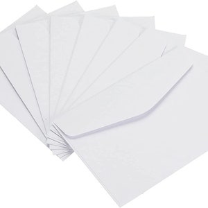 Journal Envelopes, Scrapbook Envelopes, 4.5&quot;x3.25&quot; Gift Card Envelopes, 10ct Bright White Business Card Envelopes, Thank You Note Envelopes
