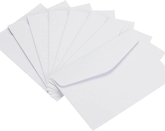 4.5"x3.25" Gift Card Envelopes, 10ct Bright White Business Card Envelopes, Thank You Note Envelopes, Retail Envelope, Wedding White Envelope