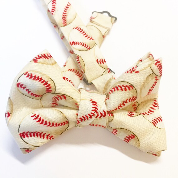 Baseball Bow tie baseball tie baseball necktie red baseball Etsy