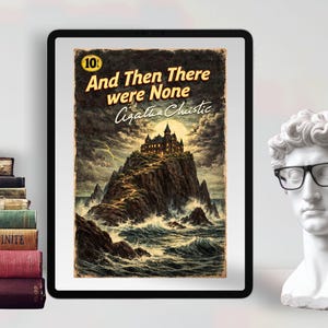 アガサ・クリスティ『そして誰もいなくなった』ポスター｜古典的名作ブックカバーアート