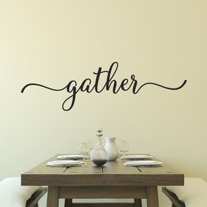 GATHER wall vinyl sticker home decor table kitchen inspirational art 21 COLORS GATHER wall vinyl sticker home decor table kitchen inspirational art 21 COLORS