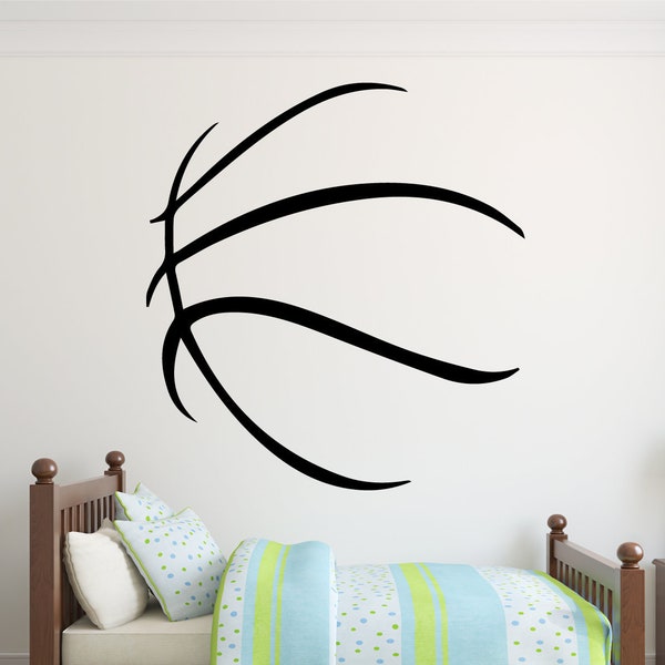 Extra Large Basketball decal, basketball decor, basketball decorations, boys room decal, basketball wall decal, basketball sticker, D00564