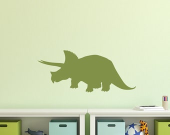 Triceratops Dinosaur Decal | Dinosaur Wall Stickers | Peel And Stick Wall Sticker | Nursery Decor | Dinosaur Wall ArtD00711