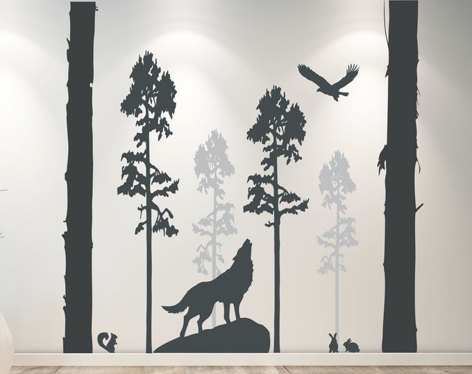 Wolf decal wolf wall art wolf wall decal wolf decal wolf Etsy