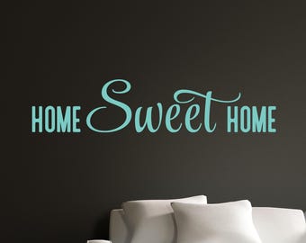 Home Sweet Home Wall Decal: Script Lettering for Living Room Decor