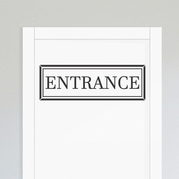 Entrance vinyl door decal - entrance sign D00727