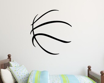 Basketball decal, basketball decor, boys room decor, boys room decal, basketball wall decal, basketball sticker, D00076