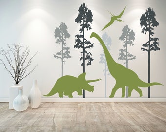 3D DINOSAURS Wall Sticker Vinyl Decal Mural Poster KIDS BOYS GIRLS T-REX