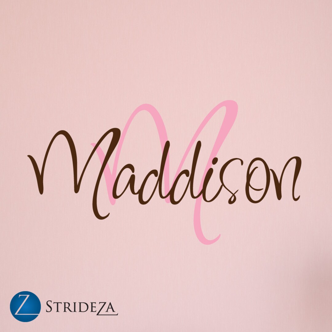 Personalized Girl Decal Gold Wall Decal Girl Wall Decal Name Girls Room