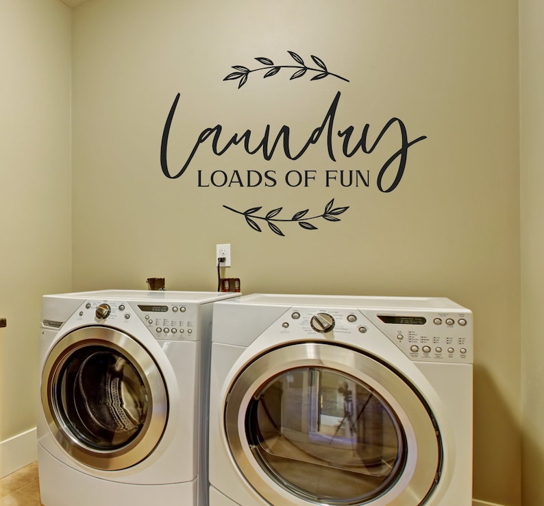 Laundry Wall Decor Vinyl Wall Decal Laundry Room Sign Etsy