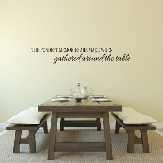 Vinyl Lettering D00040 Dining Room Decal Fondest Memories Kitchen Decor