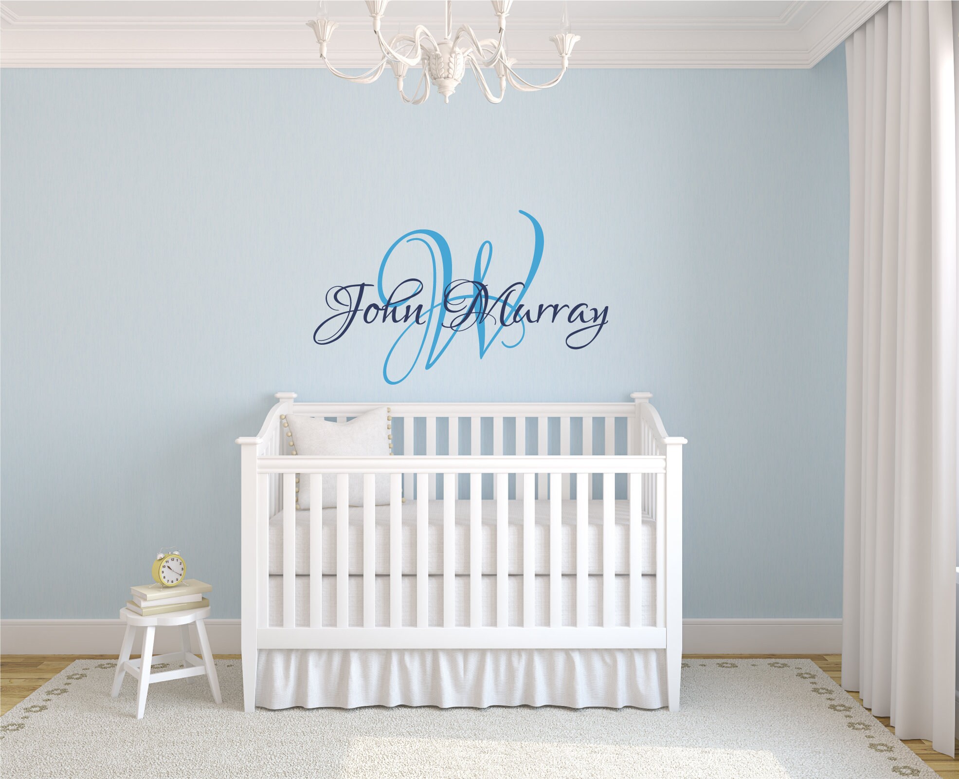 Baby boy nursery custom name decal D00020 Etsy