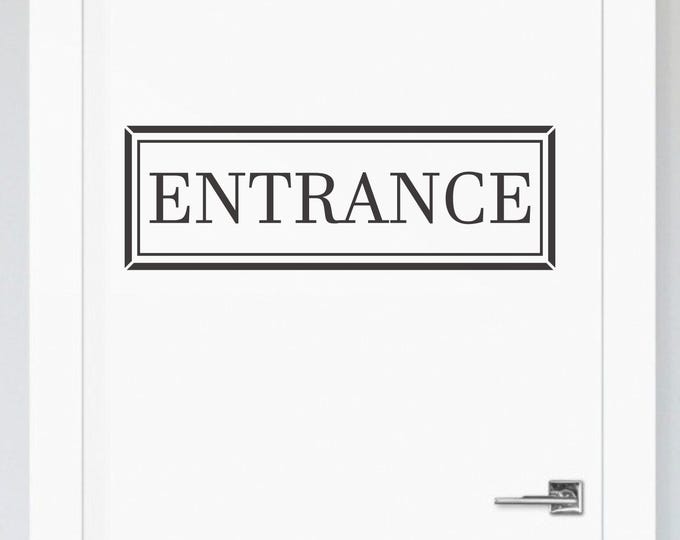 Entrance Door Decal: Border Frame Sign for Office Door Decor