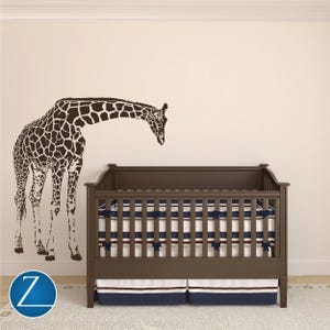 Giraffe Wall Decal for Nursery | Large Safari Animal Vinyl Sticker for Kids Room Decor D00103