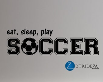 Soccer Ball Wall Decal | Soccer Wall Decor | Decals For Bedroom Walls | Sports Wall Decals | Soccer Player Wall Sticker | Kids Room Decor