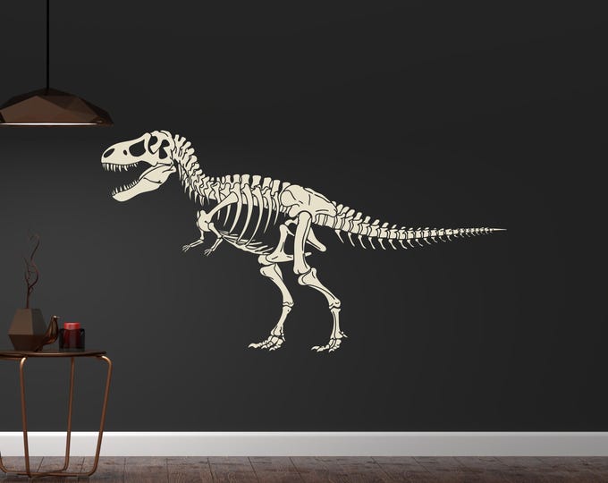 T Rex Skeleton Dinosaur Wall Decal Fossil Wall Art