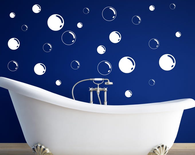 Bubble Wall Decal Set: Assorted Bath Bubbles in Multiple Sizes