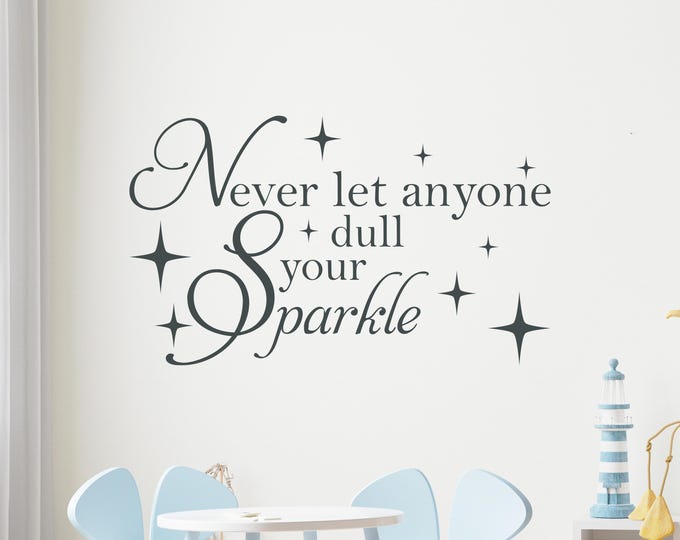 Sparkle Wall Decal: Inspirational Art with Stars for Kids Room