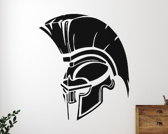 Spartan Wall Decal Gladiator Wall Art Warrior Helmet