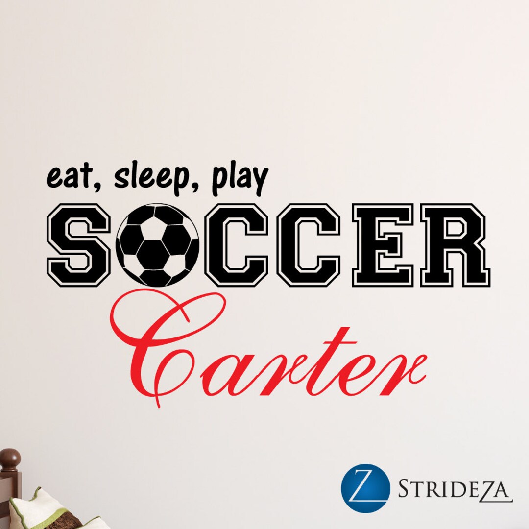 Soccer Wall Decals Kids Room Decor Soccer Sticker Playroom Decor Decal Custom Name Personalized Wall Decals Soccer Ball Decals - Etsy