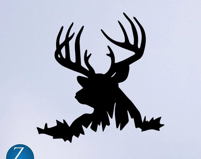 Deer Antler Wall Decal: Vinyl Hunting Decor and Gift for Hunter