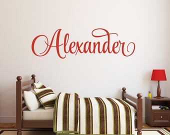 Personalized Name Wall Decal Custom Script Name Sign