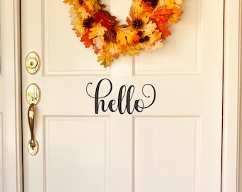 Hello Door Decal: Front Door Lettering for Entryway Decor