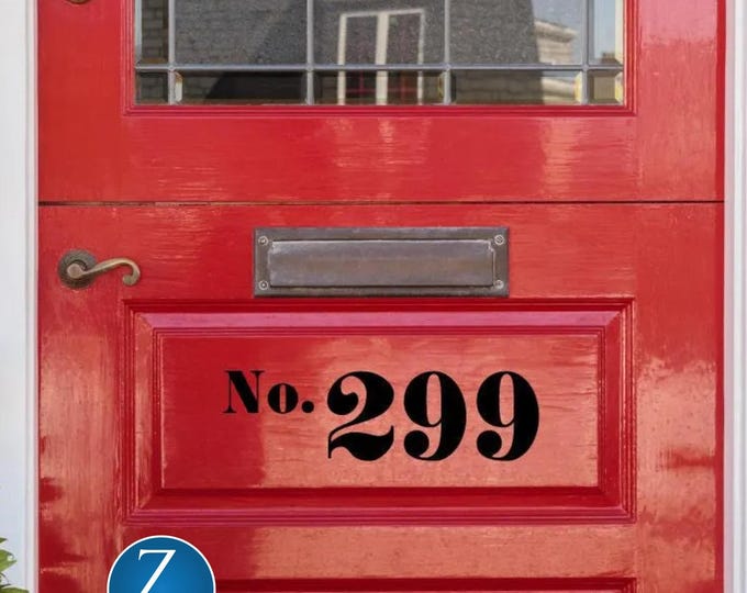 Custom Address Door Decal – Personalized Vinyl House Number Sticker