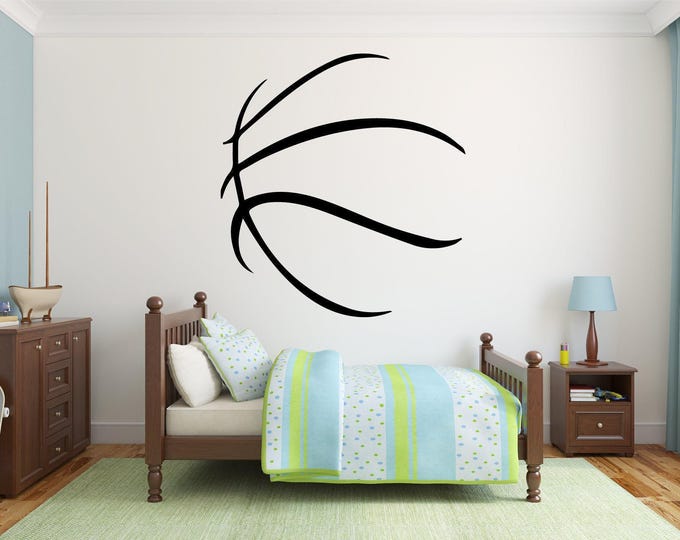 Extra Large Basketball Wall Decal: Boys Room Decor