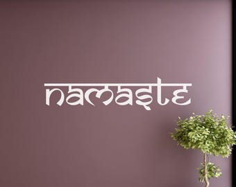 Namaste Wall Decal: Yoga Lettering for Meditation Room Decor