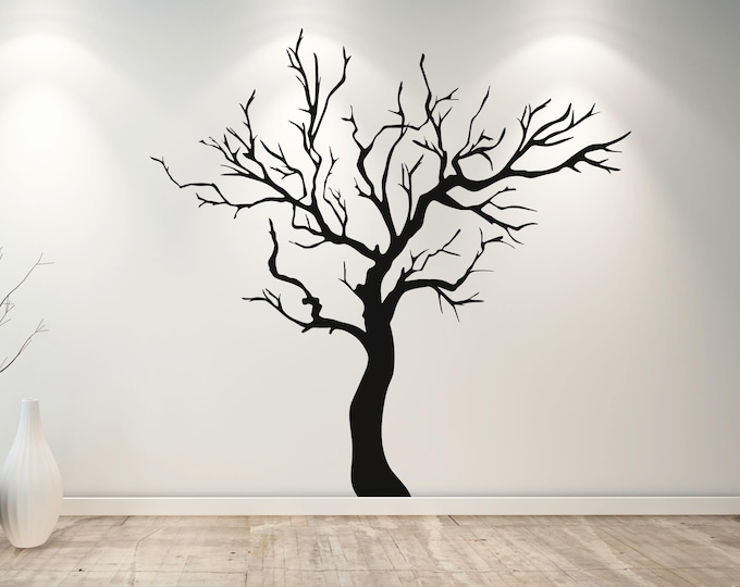 Bare Tree Wall Decal: Dramatic Leafless Silhouette Nature Art