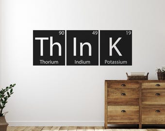 Think Wall Decal: Periodic Table Design for Classroom Decor