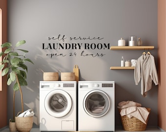 Laundry Room Wall Decal: Self Service Quote for Utility Room Decor