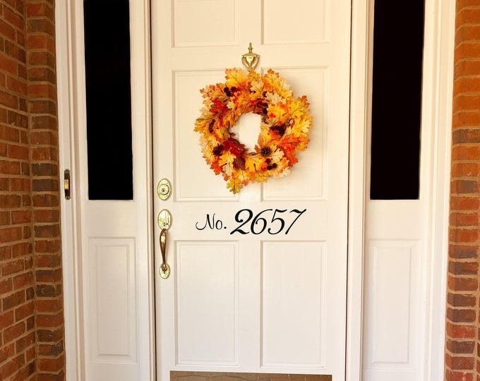 Custom Address Decal, Matte Vinyl House Numbers for Front Doors