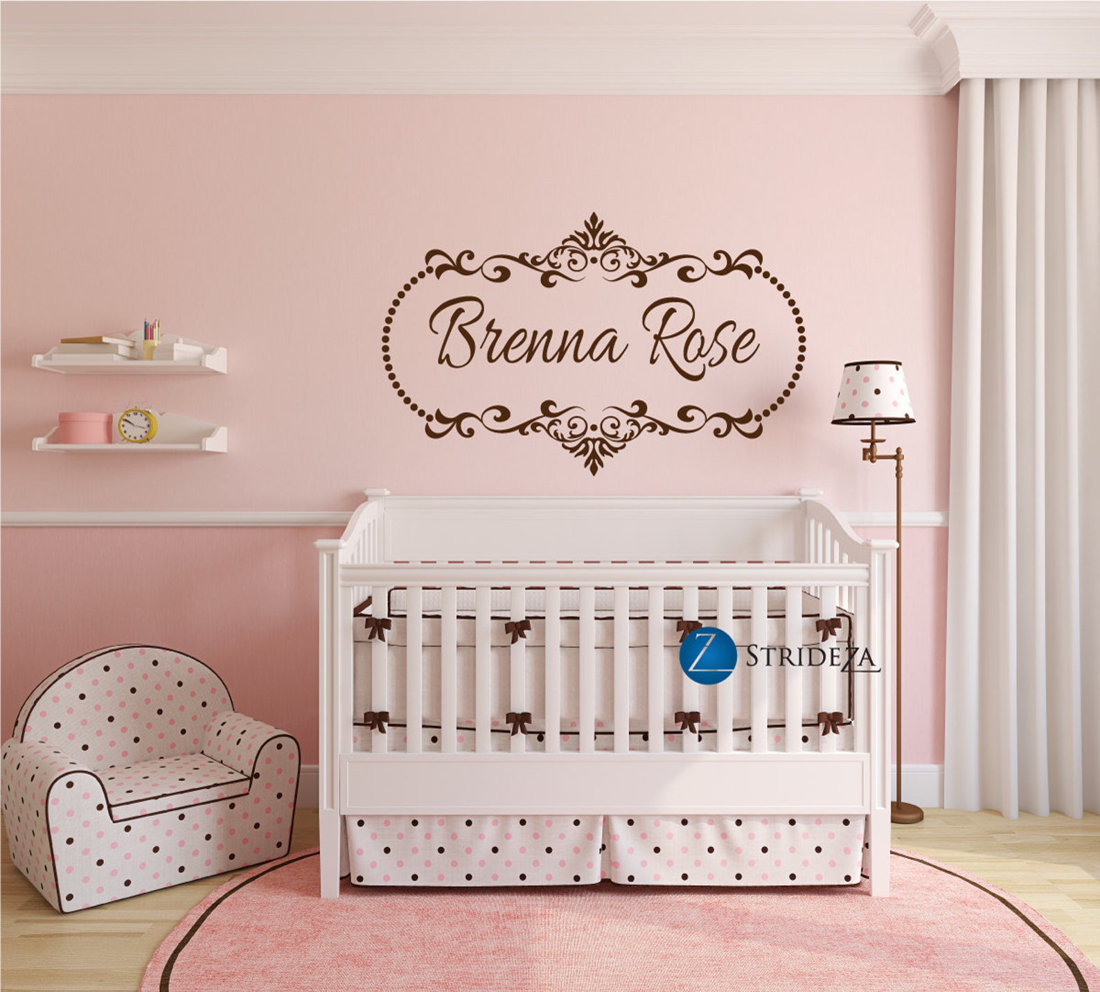 Name Nursery Decal Baby Girl Name Decal Custom Name Decal Etsy