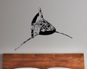 Shark Wall Decal Great White Shark Design for Ocean Bedroom Decor
