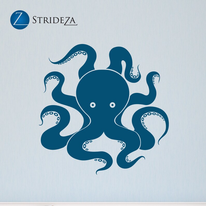 Octopus Art Octopus Decal Octopus Wall Decal Octopus Wall Etsy
