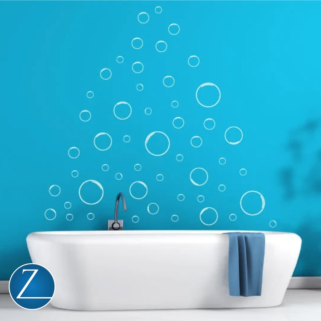 Bathroom Wall Decor Bubble Bath Vinyl Stickers – Cute Peel and Stick ...