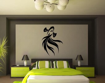 Abstract Fish Wall Decal: Modern Betta Art Decor