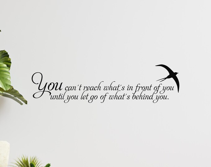 Inspirational Quote Wall Decal with Swallow Decal Accent